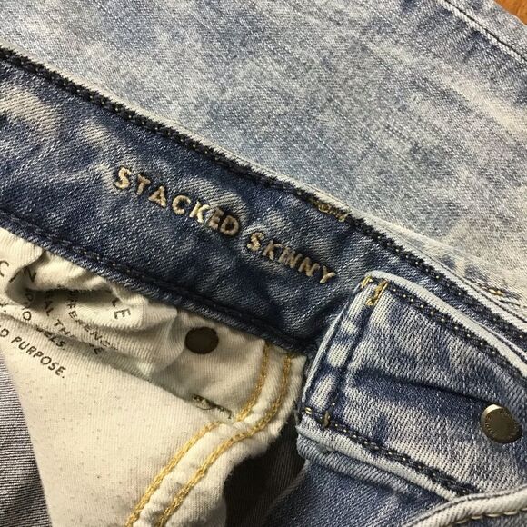 American Eagle Outfitters mens jeans YOUNG MONEY size32X30 ripped stacked skinny - Picture 5 of 12